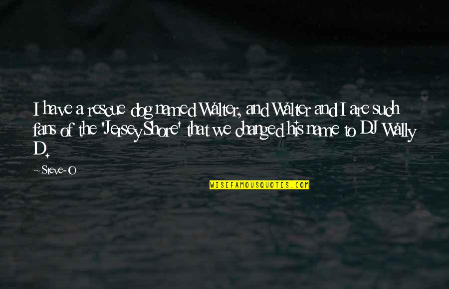 Wally Quotes By Steve-O: I have a rescue dog named Walter, and Wally Quotes By Steve-O: I have a rescue dog named Walter, and