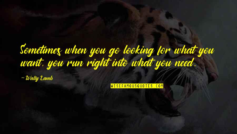 Wally Quotes By Wally Lamb: Sometimes when you go looking for what you