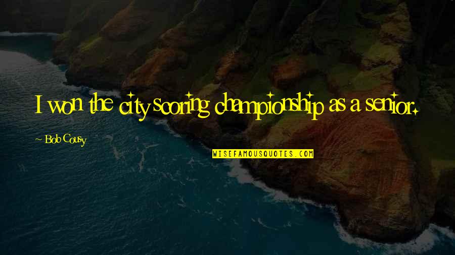 Walt Dis Quotes By Bob Cousy: I won the city scoring championship as a Walt Dis Quotes By Bob Cousy: I won the city scoring championship as a