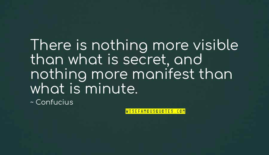 Walter Jr Funny Quotes By Confucius: There is nothing more visible than what is