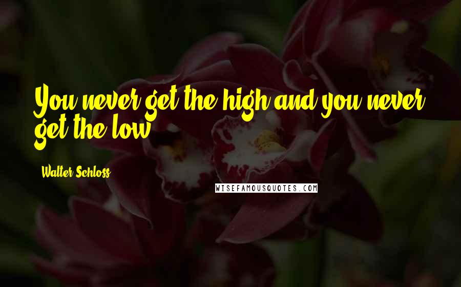 Walter Schloss quotes: You never get the high and you never get the low.