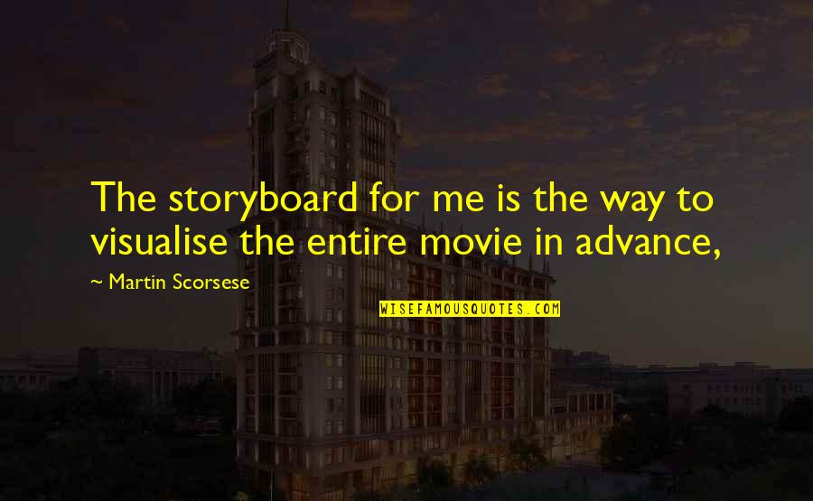 Walvoords Strawberries Quotes By Martin Scorsese: The storyboard for me is the way to