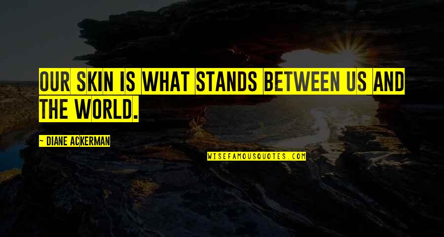 Wandalloo Quotes By Diane Ackerman: Our skin is what stands between us and Wandalloo Quotes By Diane Ackerman: Our skin is what stands between us and