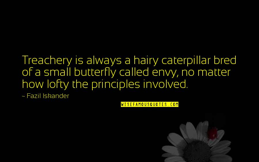 Wandanat Quotes By Fazil Iskander: Treachery is always a hairy caterpillar bred of