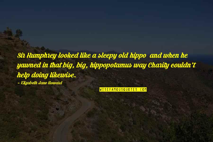 Wandel Deur Geloof Quotes By Elizabeth Jane Howard: Sir Humphrey looked like a sleepy old hippo
