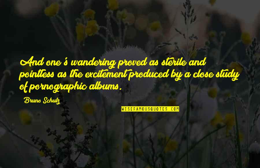 Wandering's Quotes By Bruno Schulz: And one's wandering proved as sterile and pointless Wandering's Quotes By Bruno Schulz: And one's wandering proved as sterile and pointless