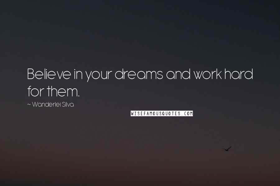 Wanderlei Silva quotes: Believe in your dreams and work hard for them.