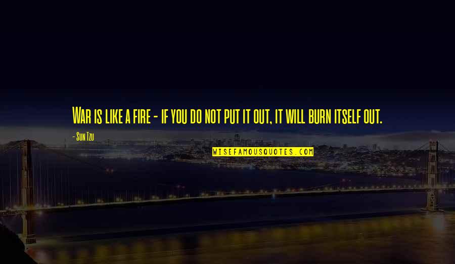 Wangaratta High School Quotes By Sun Tzu: War is like a fire - if you