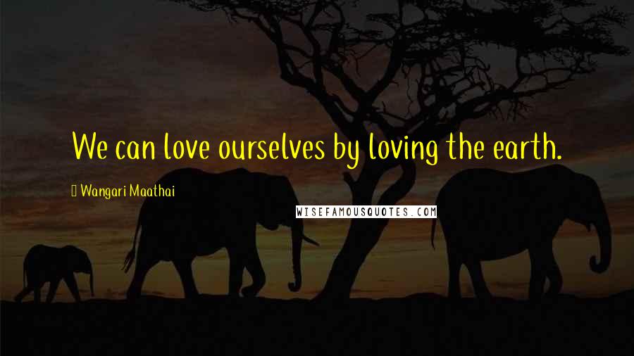 Wangari Maathai quotes: We can love ourselves by loving the earth.