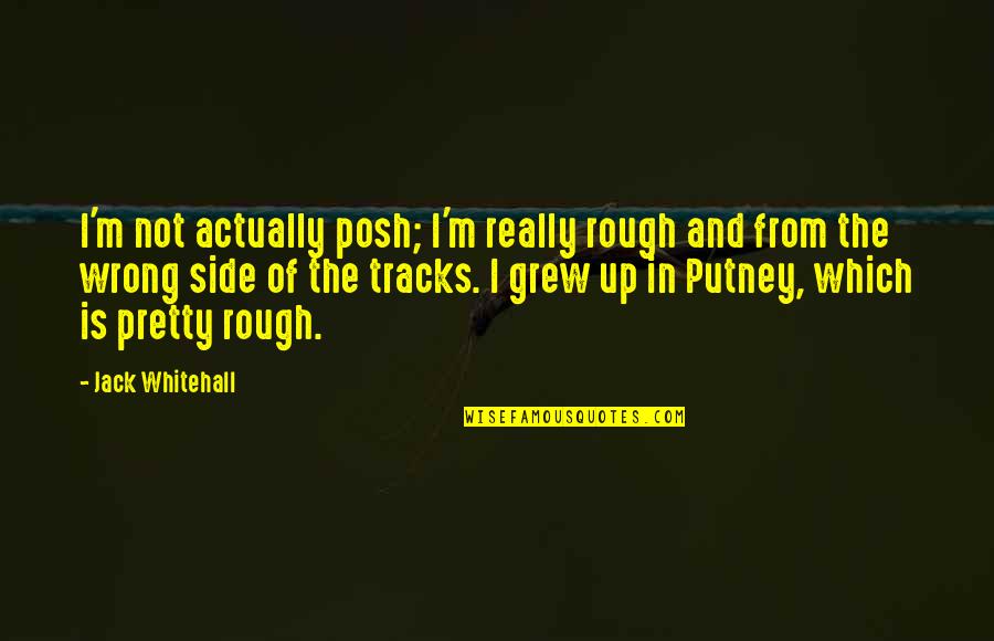 Wanibuchi Emoko Quotes By Jack Whitehall: I'm not actually posh; I'm really rough and