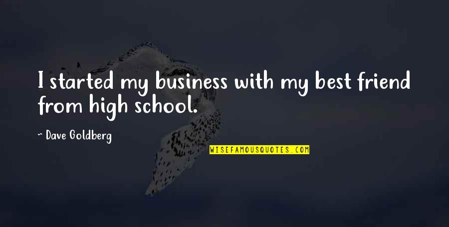 Wanna Bes Quotes By Dave Goldberg: I started my business with my best friend