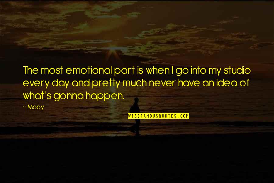 Wanna Go Somewhere Far Away Quotes By Moby: The most emotional part is when I go