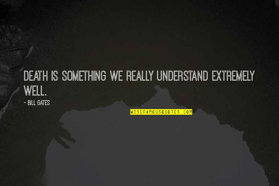 Wanneer Gebruik Je Quotes By Bill Gates: Death is something we really understand extremely well.