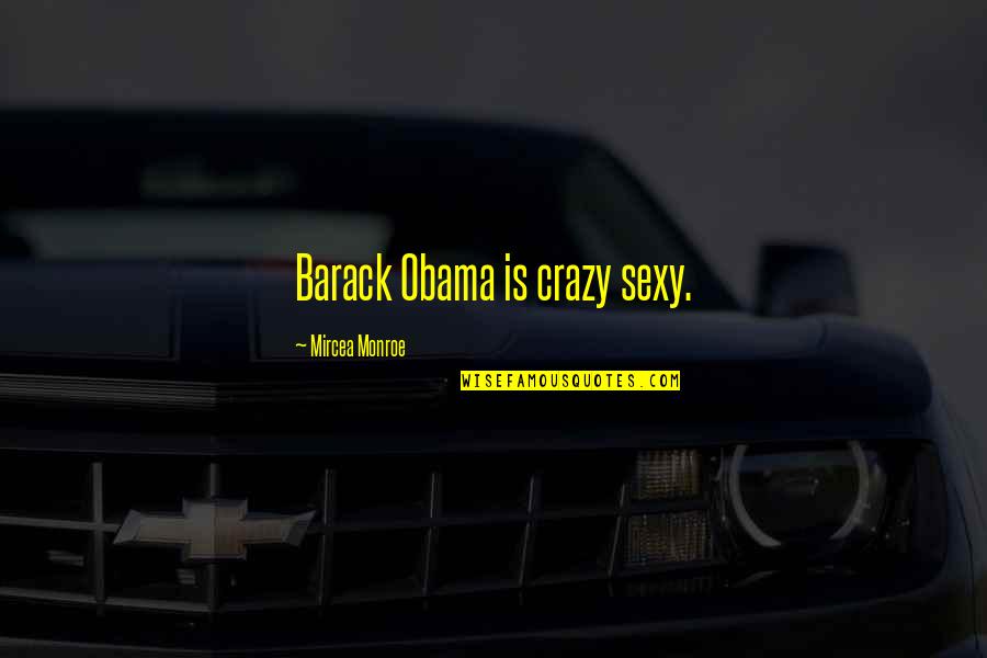 Wannenburg Scrapyard Quotes By Mircea Monroe: Barack Obama is crazy sexy.