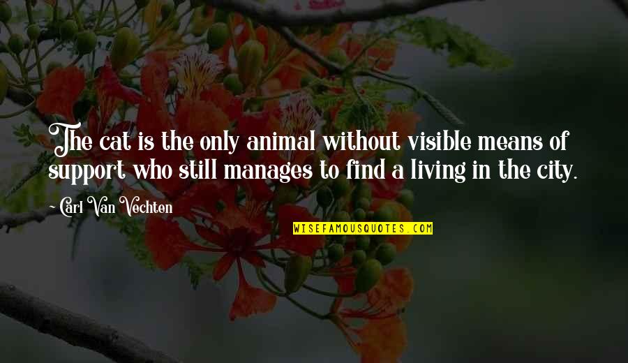Wanninger Straubing Quotes By Carl Van Vechten: The cat is the only animal without visible