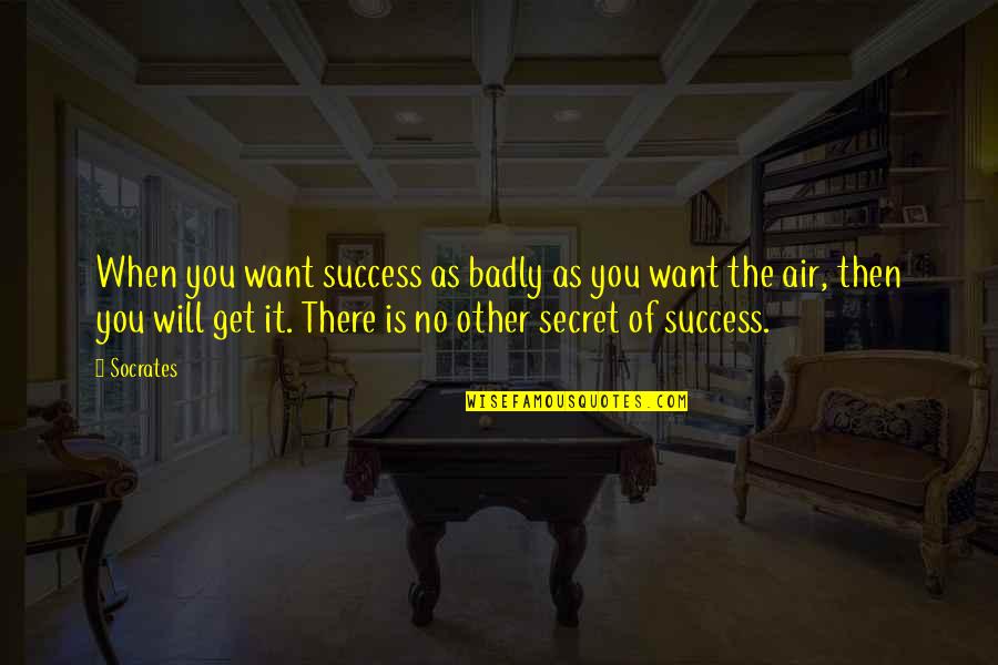Want You Badly Quotes By Socrates: When you want success as badly as you