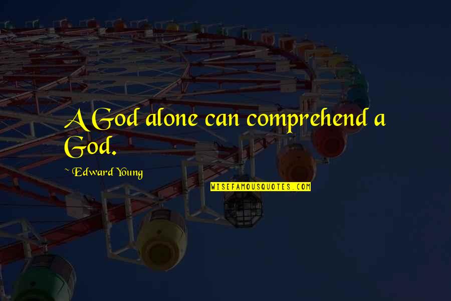 Wanting Something And Going After It Quotes By Edward Young: A God alone can comprehend a God.