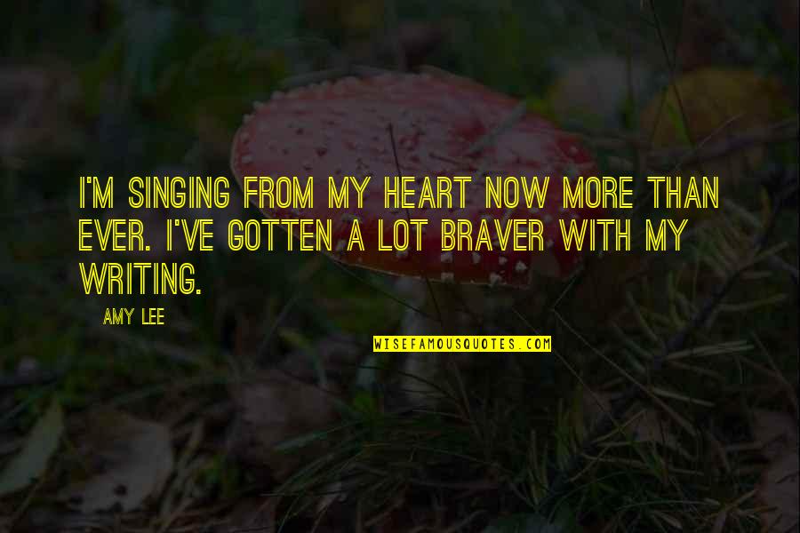 Wanting To Escape Quotes By Amy Lee: I'm singing from my heart now more than