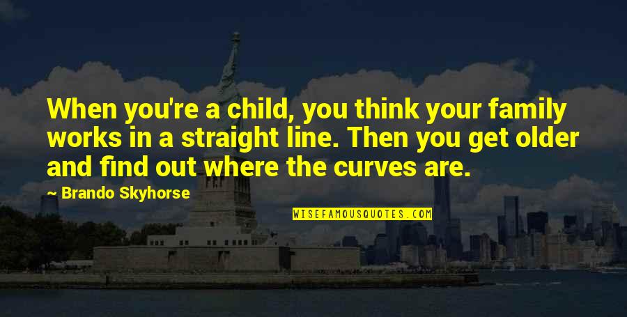 Wanting To Win A Game Quotes By Brando Skyhorse: When you're a child, you think your family Wanting To Win A Game Quotes By Brando Skyhorse: When you're a child, you think your family