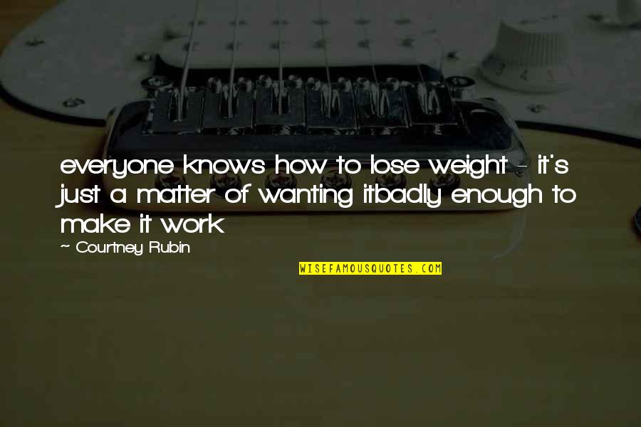 Wanting's Quotes By Courtney Rubin: everyone knows how to lose weight - it's