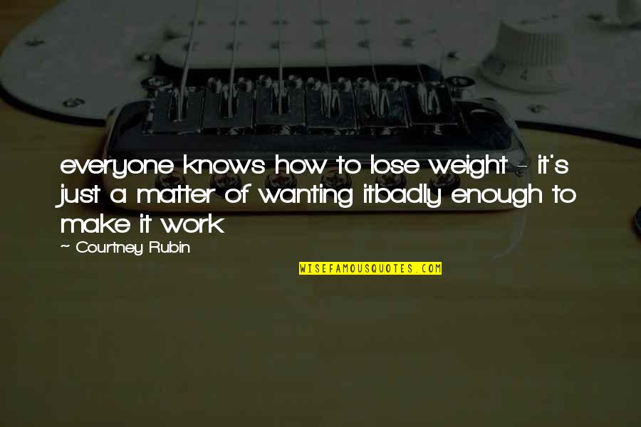 Wanting's Quotes By Courtney Rubin: everyone knows how to lose weight - it's Wanting's Quotes By Courtney Rubin: everyone knows how to lose weight - it's