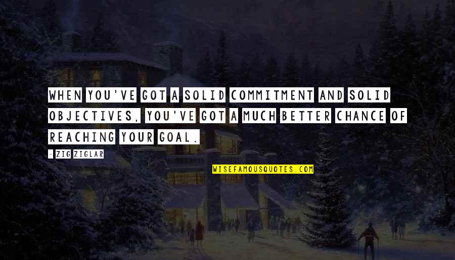 Wantith Quotes By Zig Ziglar: When you've got a solid commitment and solid