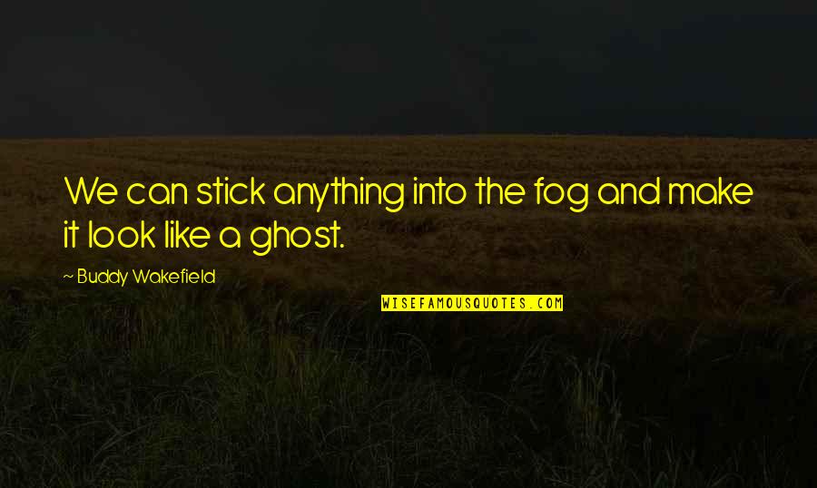 Wanton Love Quotes By Buddy Wakefield: We can stick anything into the fog and