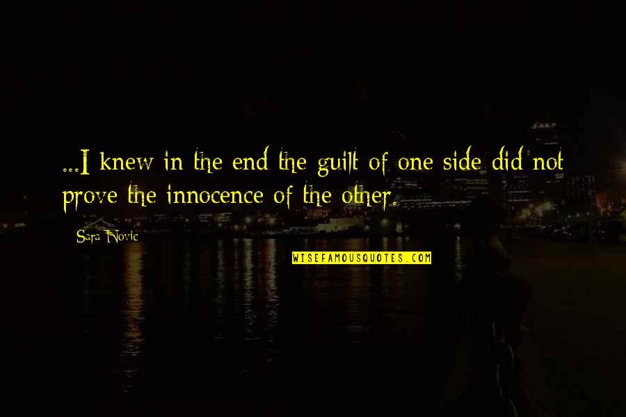 War And Innocence Quotes By Sara Novic: ...I knew in the end the guilt of