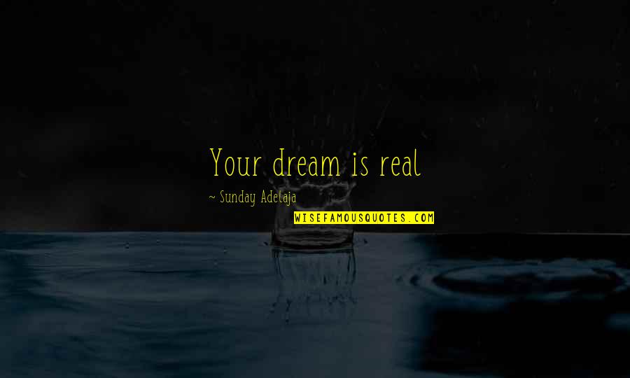 War Freak Quotes By Sunday Adelaja: Your dream is real