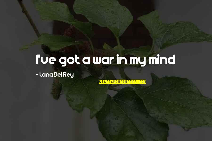 War In My Mind Quotes By Lana Del Rey: I've got a war in my mind