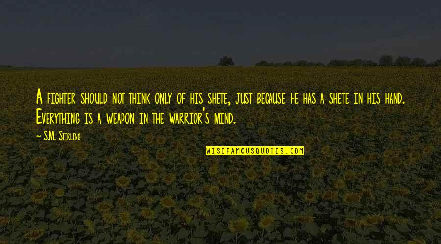 War Is Just Quotes By S.M. Stirling: A fighter should not think only of his War Is Just Quotes By S.M. Stirling: A fighter should not think only of his