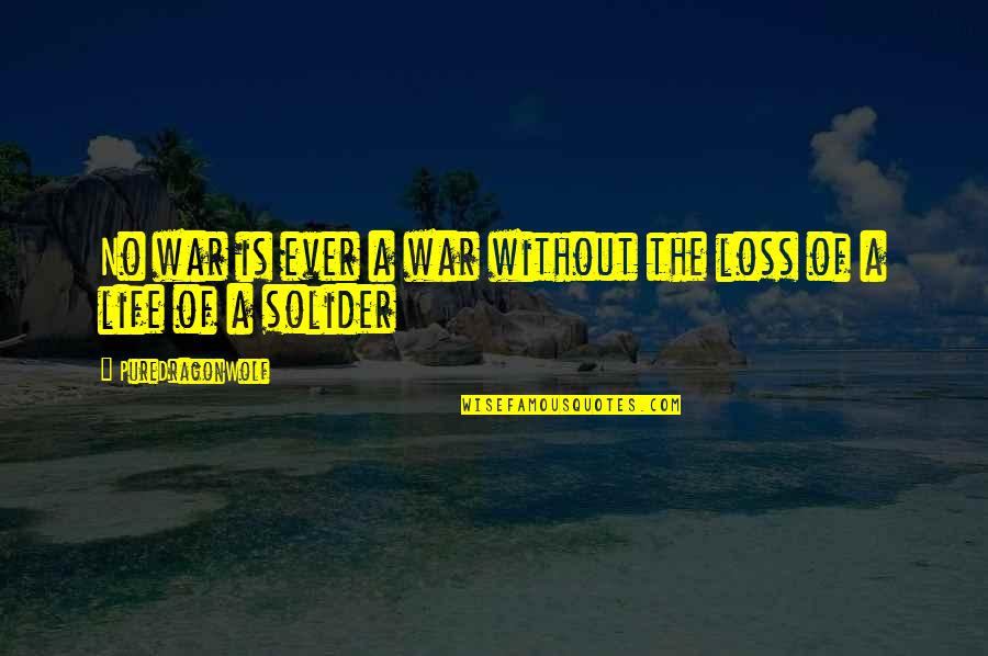 War Loss Quotes By PureDragonWolf: No war is ever a war without the