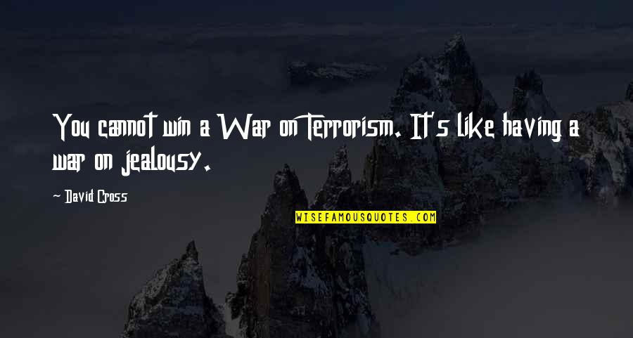 War On Terrorism Quotes By David Cross: You cannot win a War on Terrorism. It's