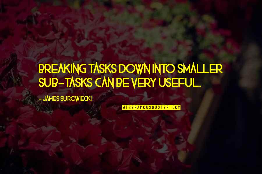 Ward Heelers Gabriel Quotes By James Surowiecki: Breaking tasks down into smaller sub-tasks can be Ward Heelers Gabriel Quotes By James Surowiecki: Breaking tasks down into smaller sub-tasks can be