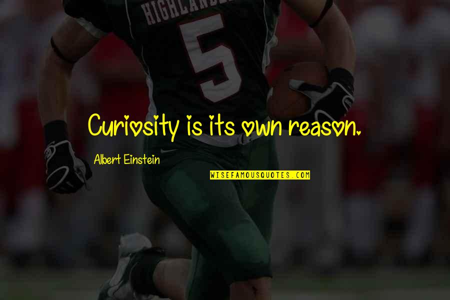 Wari Quotes By Albert Einstein: Curiosity is its own reason.