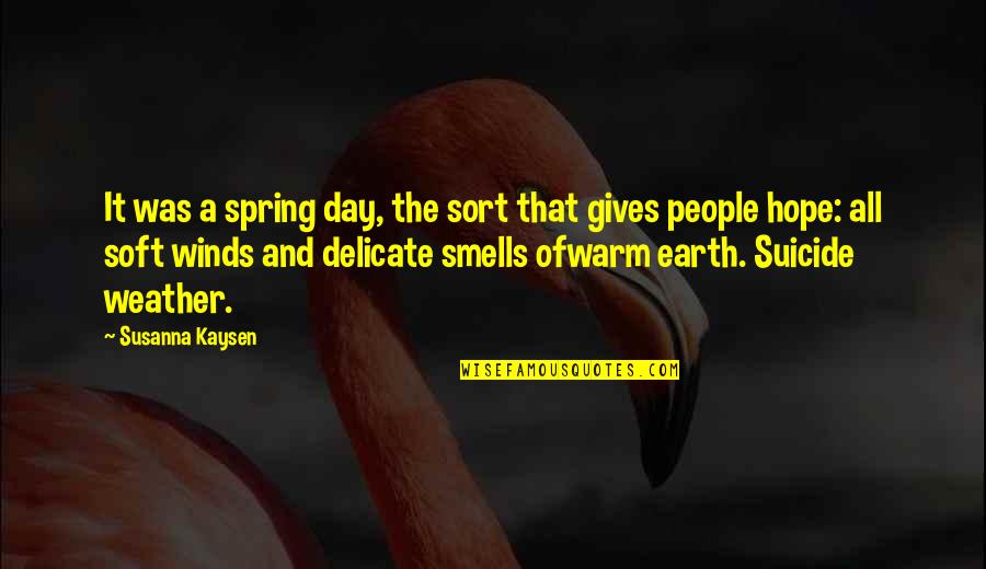 Warm Day Quotes By Susanna Kaysen: It was a spring day, the sort that