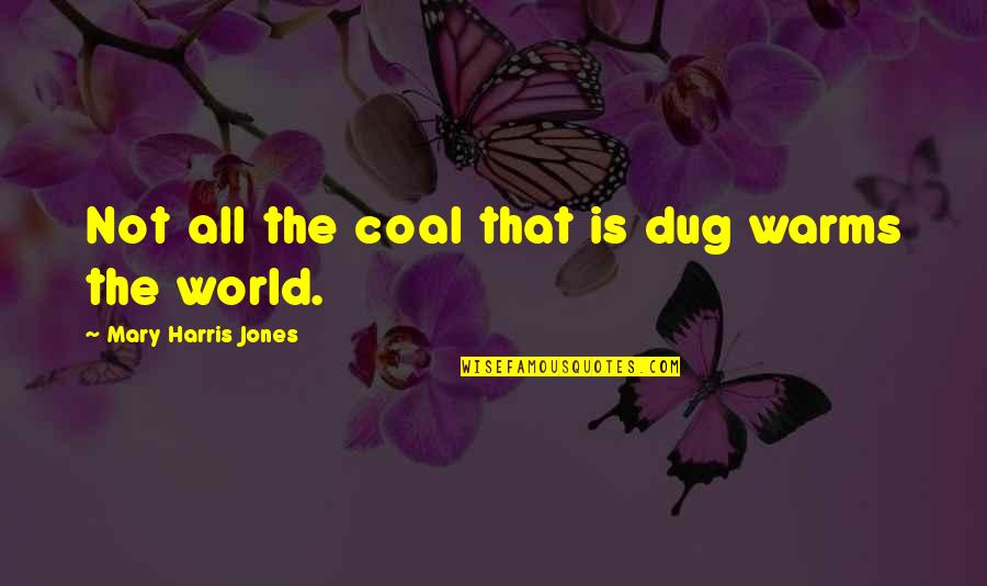 Warms Quotes By Mary Harris Jones: Not all the coal that is dug warms