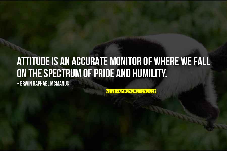 Warmup Quotes By Erwin Raphael McManus: Attitude is an accurate monitor of where we