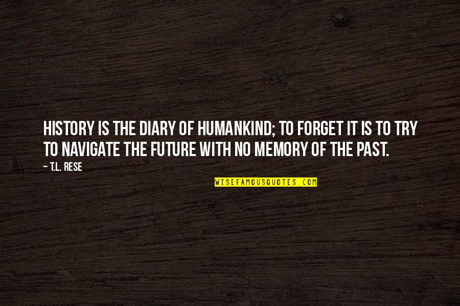 Warnakulasooriyage Quotes By T.L. Rese: History is the diary of humankind; to forget