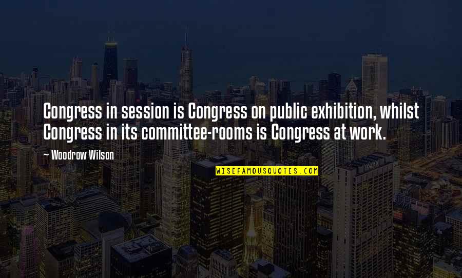 Warren Mackenzie Quotes By Woodrow Wilson: Congress in session is Congress on public exhibition, Warren Mackenzie Quotes By Woodrow Wilson: Congress in session is Congress on public exhibition,