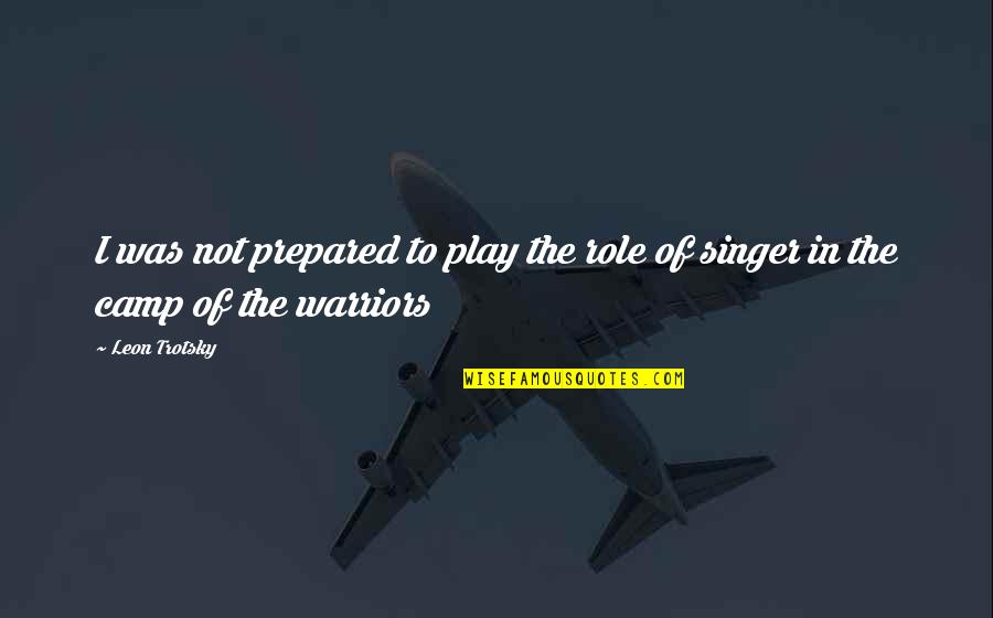 Warriors Of Quotes By Leon Trotsky: I was not prepared to play the role