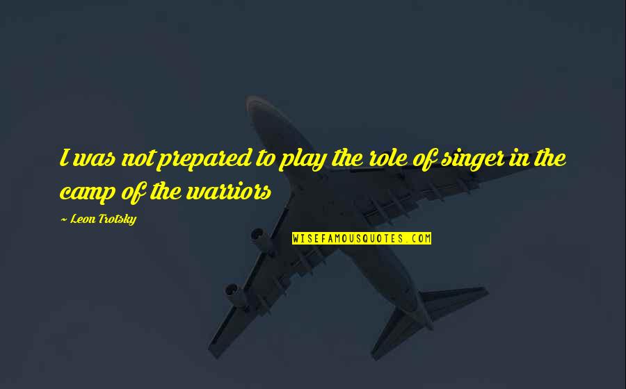 Warriors Quotes By Leon Trotsky: I was not prepared to play the role Warriors Quotes By Leon Trotsky: I was not prepared to play the role