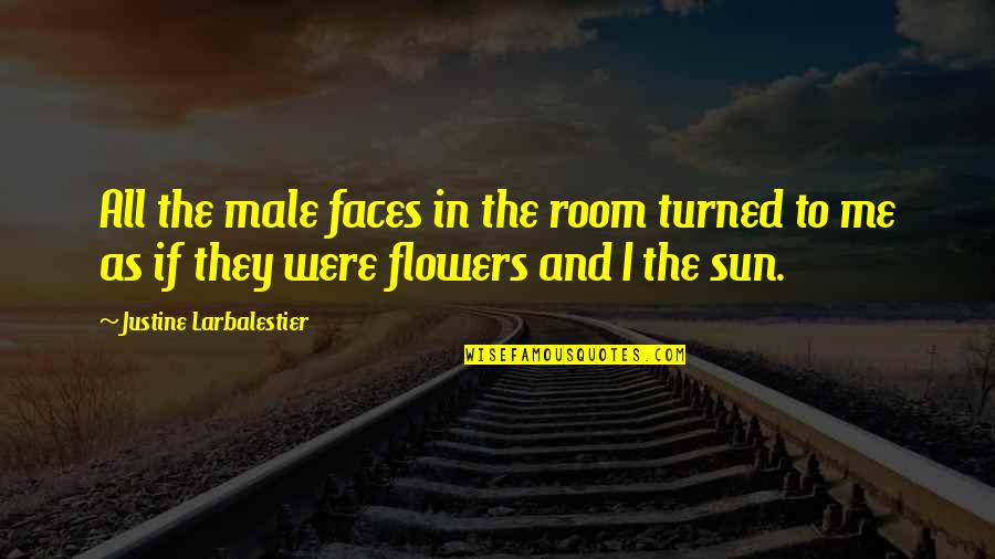 Warshak Super Quotes By Justine Larbalestier: All the male faces in the room turned