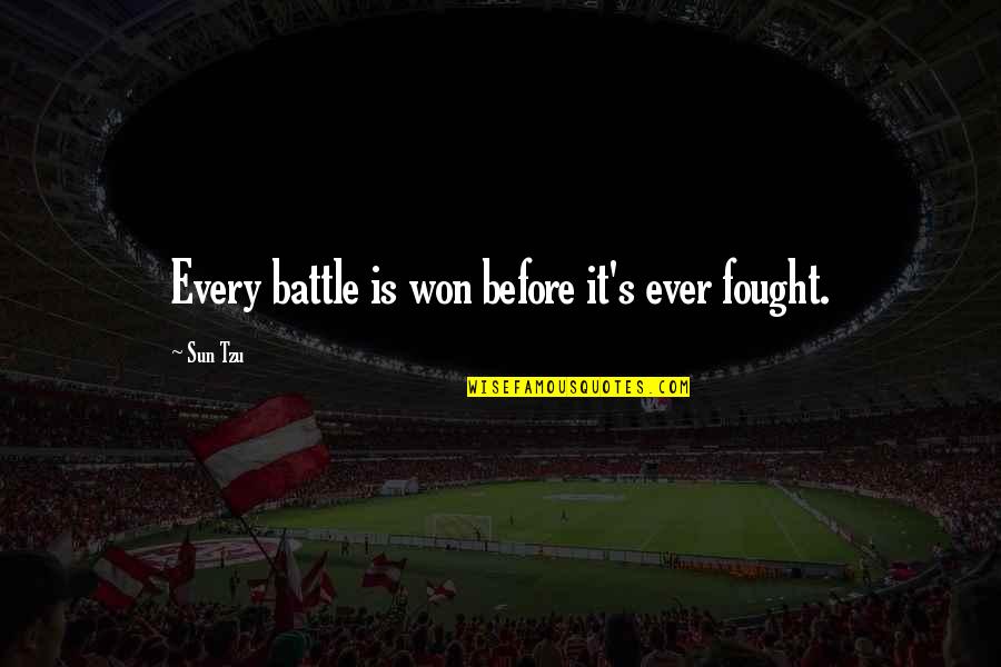 Warshak Super Quotes By Sun Tzu: Every battle is won before it's ever fought.