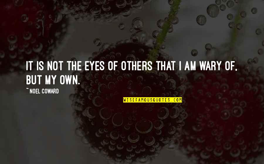 Wary Quotes By Noel Coward: It is not the eyes of others that
