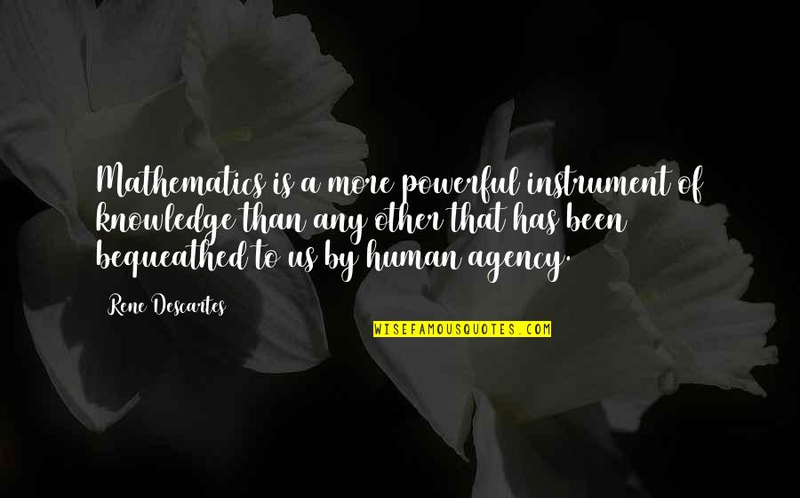 Wascally Wabbit Quotes By Rene Descartes: Mathematics is a more powerful instrument of knowledge