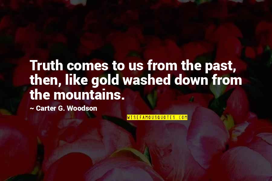 Washed Out Quotes By Carter G. Woodson: Truth comes to us from the past, then,