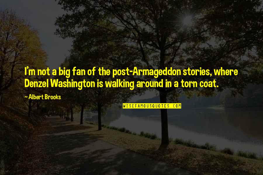 Washington Post Quotes By Albert Brooks: I'm not a big fan of the post-Armageddon