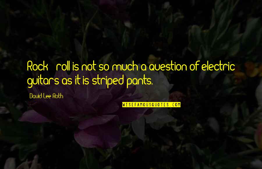 Wasit Adalah Quotes By David Lee Roth: Rock & roll is not so much a