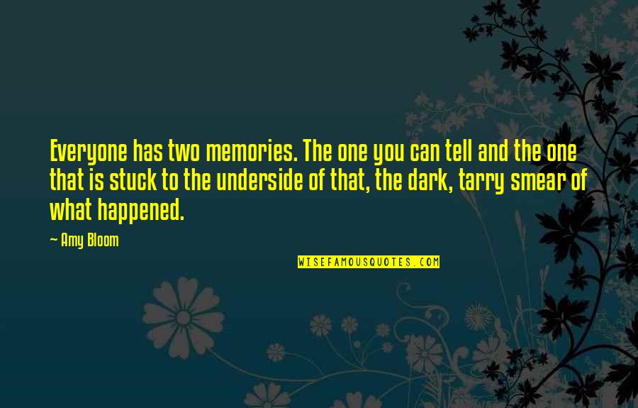 Wasntion Quotes By Amy Bloom: Everyone has two memories. The one you can